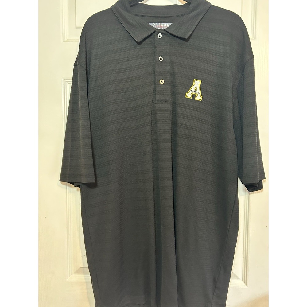Oxford America Polo Shirt XXXL Appalachian Mountaineers Short Sleeve Black